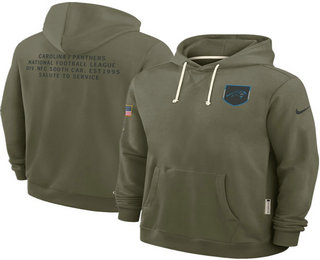 Men's Carolina Panthers Olive 2025 Salute to Service Pullover Hoodie