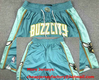 Men's Charlotte Hornets Aqua City Just Don Shorts