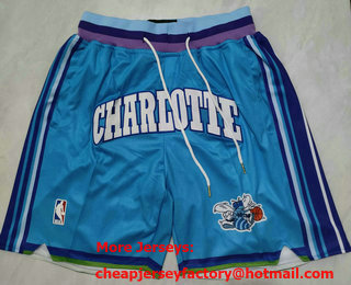 Men's Charlotte Hornets Blue Classic Icon Swingman Shorts