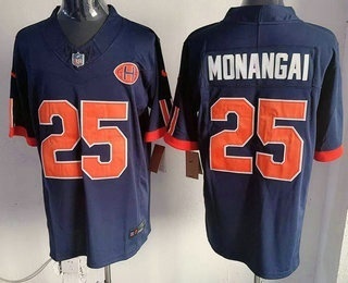 Men's Chicago Bears #25 Kyle Monangai Navy 2026 FUSE Rivalries Collection Limited Stitched Jersey