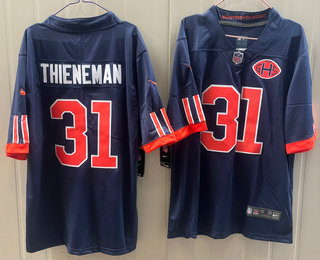 Men's Chicago Bears #31 Dillon Thieneman Navy 2026 Vapor Rivalries Collection Limited Stitched Jersey