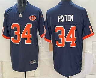 Men's Chicago Bears #34 Walter Payton Navy 2026 FUSE Rivalries Collection Limited Stitched Jersey