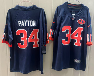 Men's Chicago Bears #34 Walter Payton Navy 2026 Vapor Rivalries Collection Limited Stitched Jersey