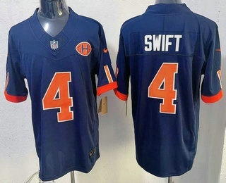 Men's Chicago Bears #4 DAndre Swift Navy 2026 FUSE Rivalries Collection Limited Stitched Jersey