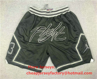 Men's Chicago Bulls #23 Michael Jordan Grey Black Just Don Swingman Throwback Shorts