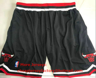 Men's Chicago Bulls Black AU Throwback Shorts