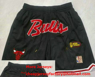 Men's Chicago Bulls Black Classic Finals Just Don Shorts