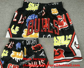 Men's Chicago Bulls Black Doodle Just Don Jersey