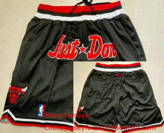 Men's Chicago Bulls Black Just Don Swingman Shorts