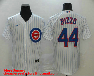 Men's Chicago Cubs #44 Anthony Rizzo White Stitched MLB Cool Base Nike Jersey