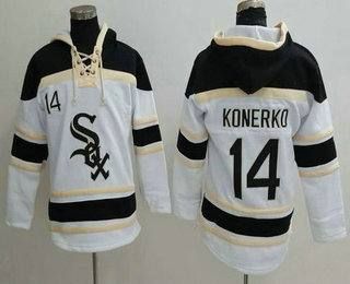 Men's Chicago White Sox #14 Paul Konerko Sawyer Hooded Sweatshirt MLB Hoodie