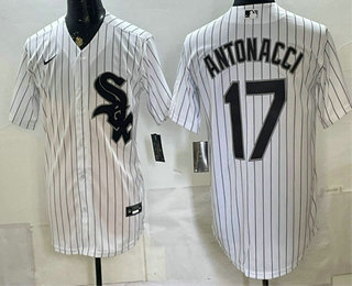 Men's Chicago White Sox #17 Sam Antonacci White Stitched Jersey