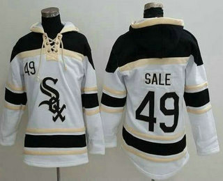 Men's Chicago White Sox #49 Chris Sale Sawyer Hooded Sweatshirt MLB Hoodie