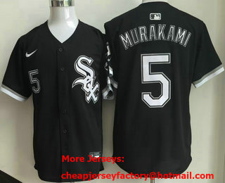 Men's Chicago White Sox #5 Munetaka Murakami Black Limited Jersey