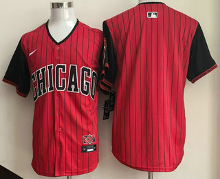 Men's Chicago White Sox Blank Red 2025 City Connect Limited Stitched Jersey