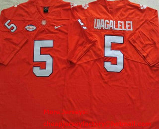 Men's Clemson Tigers #5 DJ Uiagalelei Orange College Football Jersey