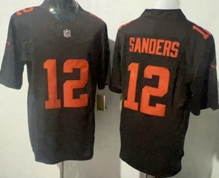Men's Cleveland Browns #12 Shedeur Sanders Limited Brown Alternate FUSE Vapor Jersey