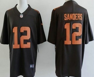 Men's Cleveland Browns #12 Shedeur Sanders Limited Brown Alternate Vapor Jersey