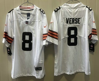 Men's Cleveland Browns #8 Jared Verse Limited White Vapor Jersey