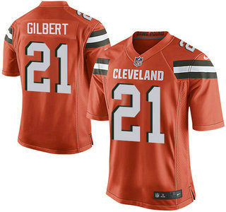 Men's Cleveland Browns #21 Justin Gilbert Orange Alternate 2015 NFL Nike Elite Jersey