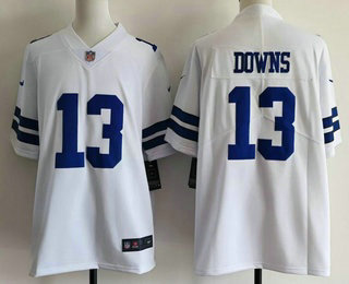 Men's Dallas Cowboys #13 Caleb Downs Limited White Vapor Jersey