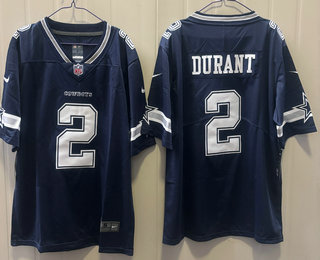 Men's Dallas Cowboys #2 Cobie Durant Limited Navy Vapor Jersey