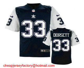 Men's Dallas Cowboys #33 Tony Dorsett Navy Blue Throwback Stitched NFL Nike Elite Jersey