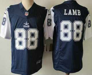 Men's Dallas Cowboys #88 CeeDee Lamb Limited Navy Throwback FUSE Vapor Jersey