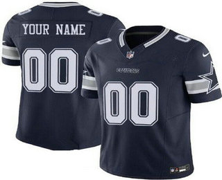 Men's Dallas Cowboys Customized Limited Navy FUSE Vapor Jersey