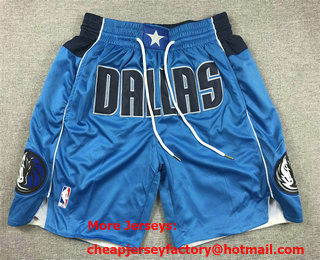 Men's Dallas Mavericks Blue 2023 Just Don Shorts