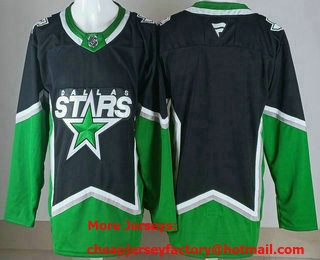 Men's Dallas Stars Blank Black Authentic Jersey