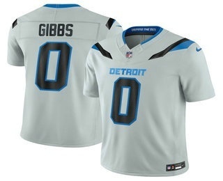 Men's Detroit Lions #0 Jahmyr Gibbs Grey 2026 FUSE Rivalries Collection Limited Stitched Jersey