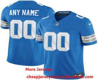 Men's Detroit Lions Customized Limited Blue 2024 FUSE Vapor Jersey