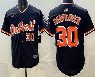 Men's Detroit Tigers #30 Kerry Carpenter Navy Limited Jersey