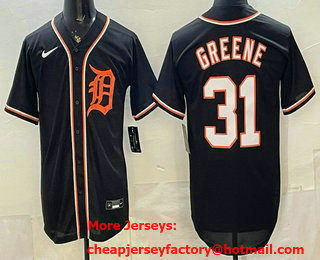 Men's Detroit Tigers #31 Riley Greene 2026 Black Fashion Cool Base Jersey