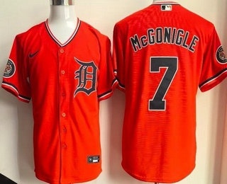 Men's Detroit Tigers #7 Kevin McGonigle Orange Limited Jersey