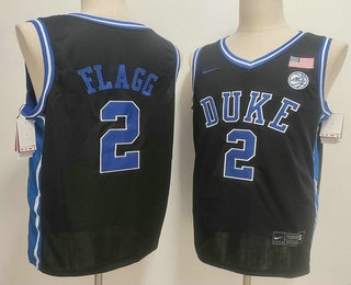 Men's Duke Blue Devils #2 Cooper Flagg Black College Basketball Jersey