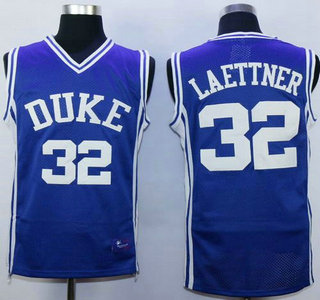 Men's Duke Blue Devils #32 Christian Laettner Royal Blue College Basketball Swingman Jersey