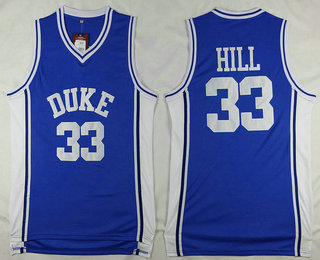 Men's Duke Blue Devils #33 Grant Hill Royal Blue College Basketball Swingman Jersey