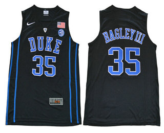 Men's Duke Blue Devils #35 Marvin Bagley III V Neck Navy Blue 2017 College Basketball Nike Swingman Jersey