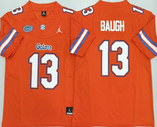 Men's Florida Gators #13 Jadan Baugh Limited Orange 2025 FUSE College Football Jersey