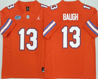 Men's Florida Gators #13 Jadan Baugh Limited Orange FUSE College Football Jersey