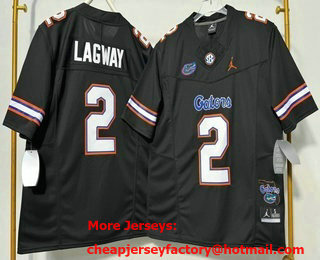 Men's Florida Gators #2 Dj Lagway Black 2025 FUSE College Stitched Jersey