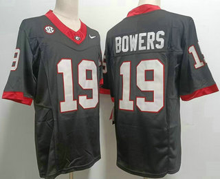 Men's Georgia Bulldogs #19 Brock Bowers Black FUSE College Football Jersey