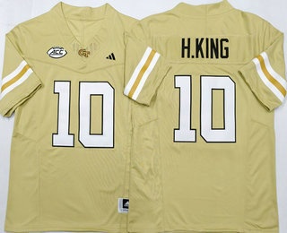 Men's Georgia Tech Yellow Jackets #10 Haynes King Yellow FUSE College Football Jersey