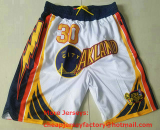 Men's Golden State Warriors #30 Stephen Curry White 2022 NBA Finals Champions Just Don AU Shorts
