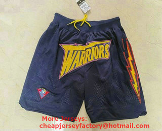 Men's Golden State Warriors Blue Just Don Swingman Throwback Shorts