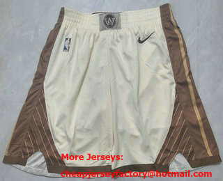 Men's Golden State Warriors Cream 2025 City Swingman Shorts