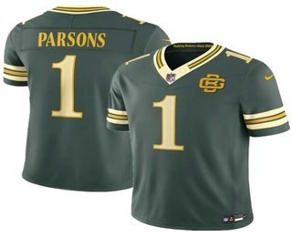 Men's Green Bay Packers #1 Micah Parsons Green 2026 FUSE Rivalries Collection Limited Stitched Jersey
