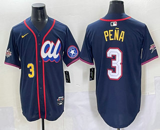Men's New York Yankees #3 Babe Ruth Number Navy 2025 All Star Limited Stitched Jersey